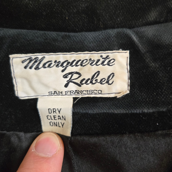 1970s Black Velvet Edwardian Cape Coat Dramatic High Low Smooth Gothic Overcoat - Picture 4 of 8